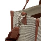  0636 - HÀNG CHÍNH HÃNG - TÚI ĐEO CHÉO MLB SMALL TOTE BASIC LOGO CANVAS BOSTON MÀU NÂU - *BROWN* - CODE: 3AORS062N-43BRD 