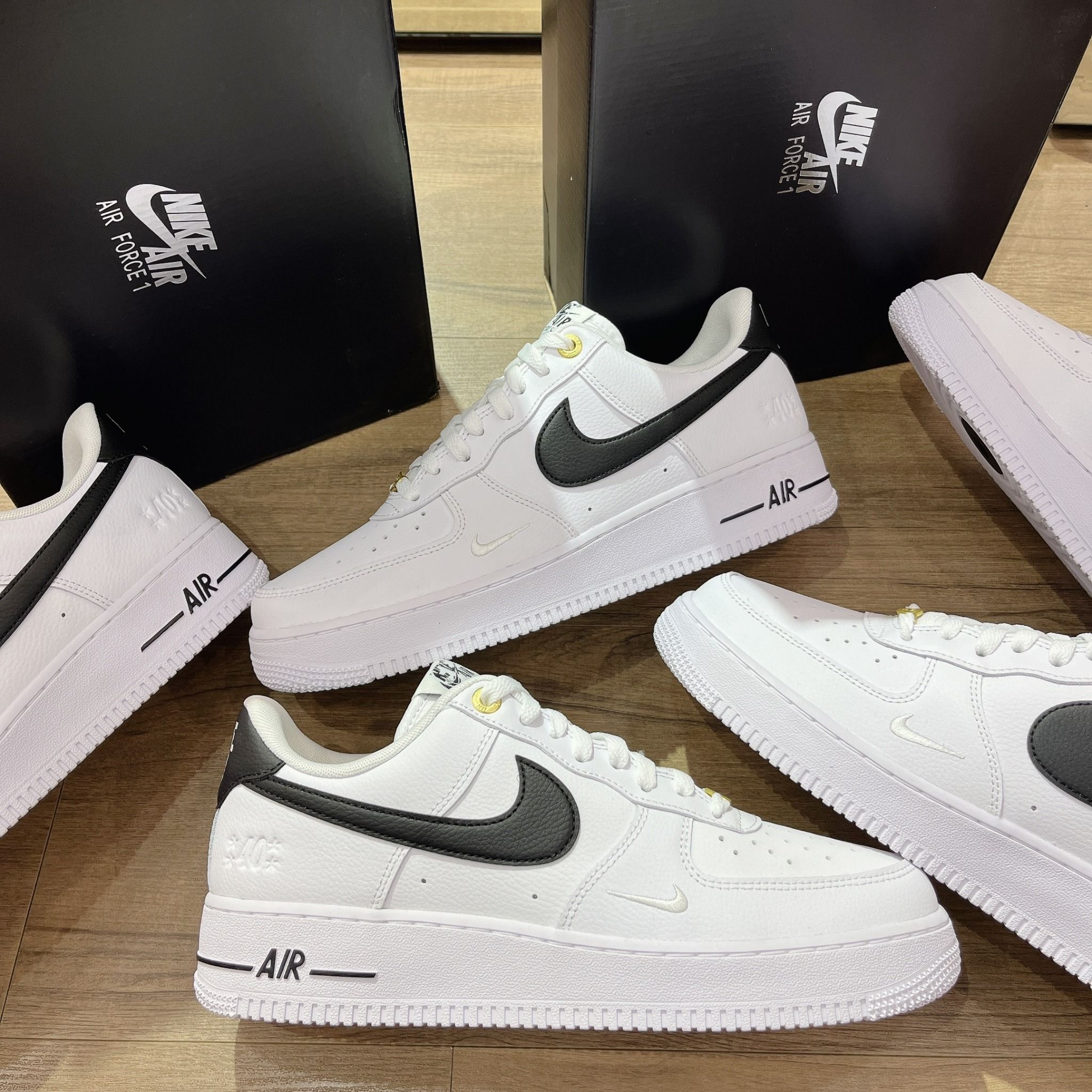  0674 - HÀNG CHÍNH HÃNG - GIÀY NIKE AIR FORCE 1 - 40th ANNIVERSARY MÀU TRẮNG ĐEN - *WHITE/BLACK* - CODE: DQ7658-100 