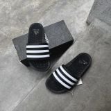  0678 - HÀNG CHÍNH HÃNG - DÉP ADIDAS BOOST - MÀU ĐEN SỌC TRẮNG - *BLACK/WHITE* - CODE: FY8154 