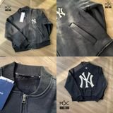  0718 - HÀNG CHÍNH HÃNG - ÁO KHOÁC BOMBER MLB JERSEY BIG LOGO NEW YORK MÀU ĐEN 2023 - *BLACK* - CODE: 