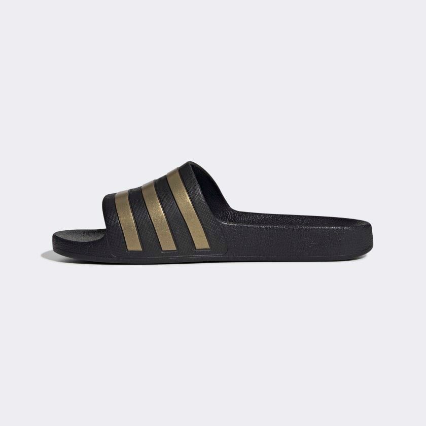  0735 - HÀNG CHÍNH HÃNG - DÉP ĐÚC ADIDAS AQUA SLIDE - MÀU ĐEN SỌC VÀNG GOLD - *BLACK/GOLD* - CODE: EG1758 