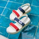  0740 - HÀNG CHÍNH HÃNG - GIÀY QUAI HẬU SANDAL FILA SURFY MÀU KEM SỌC ĐỎ XANH - *CREAM/RED/BLUE* - CODE: 1SM01583D - 121 