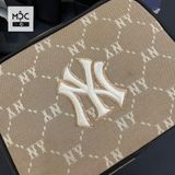  0755 - HÀNG CHÍNH HÃNG - TÚI ĐEO CHÉO ĐỰNG THẺ MLB DIAMOND MONOGRAM JQD NEW YORK YANKEES MÀU BE - *BEIGE* - CODE: 7ACRM012N - 50BGS 