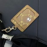  0755 - HÀNG CHÍNH HÃNG - TÚI ĐEO CHÉO ĐỰNG THẺ MLB DIAMOND MONOGRAM JQD NEW YORK YANKEES MÀU BE - *BEIGE* - CODE: 7ACRM012N - 50BGS 
