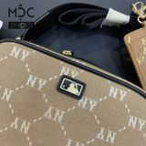  0755 - HÀNG CHÍNH HÃNG - TÚI ĐEO CHÉO ĐỰNG THẺ MLB DIAMOND MONOGRAM JQD NEW YORK YANKEES MÀU BE - *BEIGE* - CODE: 7ACRM012N - 50BGS 