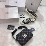  0756 - HÀNG CHÍNH HÃNG - TÚI ĐEO CHÉO ĐỰNG THẺ MLB DIAMOND MONOGRAM JQD NEW YORK YANKEES MÀU ĐEN - *BLACK* - CODE: 7ACRM012N - 50BKS 