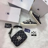  0756 - HÀNG CHÍNH HÃNG - TÚI ĐEO CHÉO ĐỰNG THẺ MLB DIAMOND MONOGRAM JQD NEW YORK YANKEES MÀU ĐEN - *BLACK* - CODE: 7ACRM012N - 50BKS 