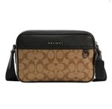  0763 - HÀNG CHÍNH HÃNG - TÚI ĐEO CHÉO COACH GRAHAM CROSSBODY IN SIGNATURE CANVAS MÀU NÂU VÀNG - *BROWN* - CODE: C4149 