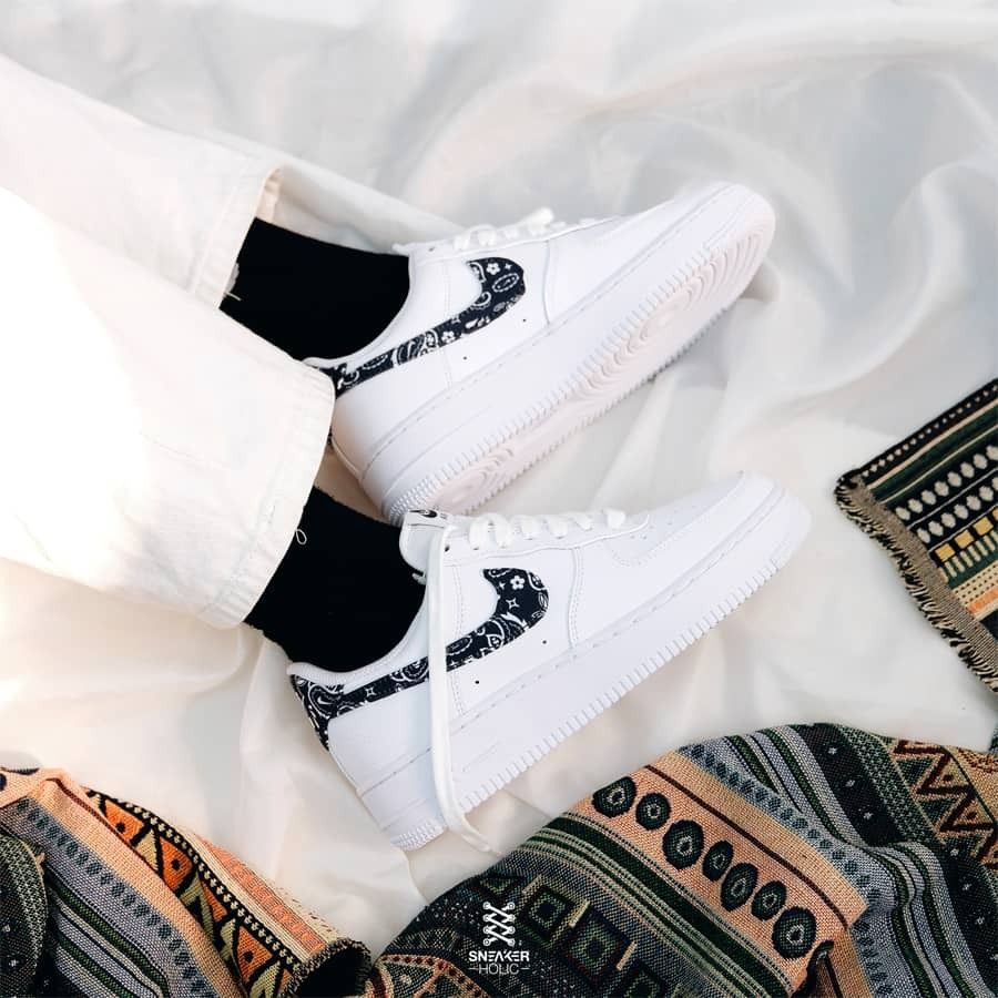  0778 - HÀNG CHÍNH HÃNG - GIÀY NIKE AIR FORCE 1 “BLACK PAISLEY” MÀU TRẮNG - *WHITE* - CODE: DH4406-101 