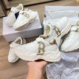  0794 - HÀNG CHÍNH HÃNG - GIÀY TRẺ EM MLB KID MONOGRAM MÀU BE NÂU - *BEIGE* - CODE: 7ASHCM11N 