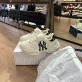  0795 - HÀNG CHÍNH HÃNG - GIÀY TRẺ EM MLB KID MONOGRAM MÀU BE ĐEN - *BLACK* - CODE: 7ASHCM11N 