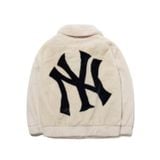  0800 - *Hàng Chính Hãng* - Áo Khoác MLB - Lông Mịn - Trắng 