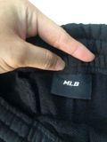  0818 - HÀNG CHÍNH HÃNG - QUẦN THỂ THAO JOGGER MLB LOGO NY IN NỔI TRẮNG MÀU ĐEN - *BLACK* - CODE: 3APTL0114-50BKS 