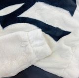  0800 - *Hàng Chính Hãng* - Áo Khoác MLB - Lông Mịn - Trắng 