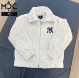 0800 - *Hàng Chính Hãng* - Áo Khoác MLB - Lông Mịn - Trắng 