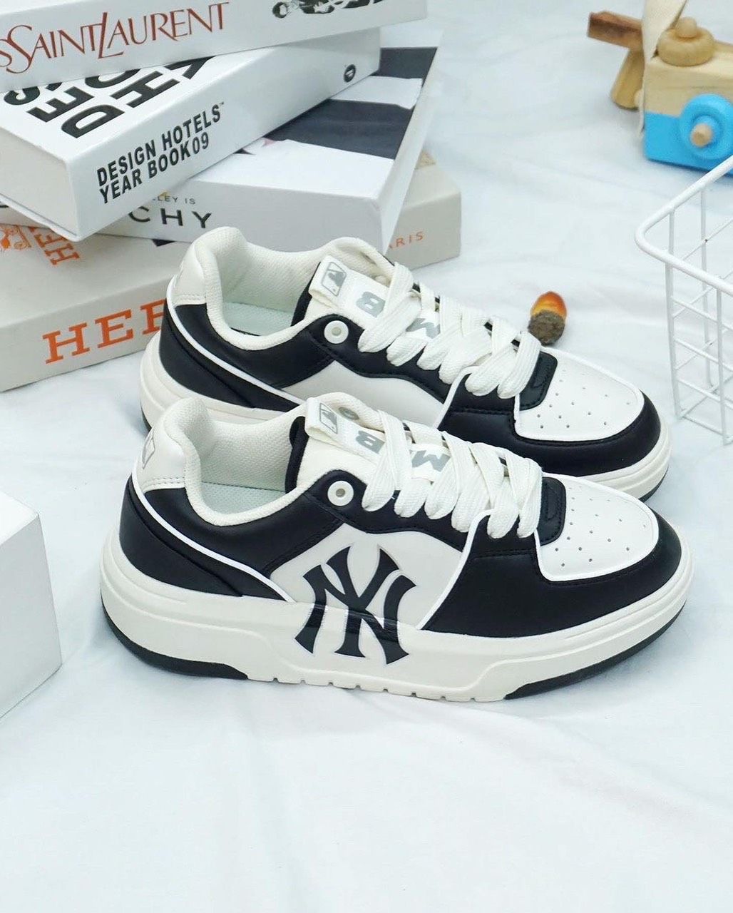  0824 - HÀNG CHÍNH HÃNG - GIÀY MLB CHUNKY LINER MÀU ĐEN VINTAGE 2023 *BLACK* - CODE: 3ASXCLB3N-50BKS 