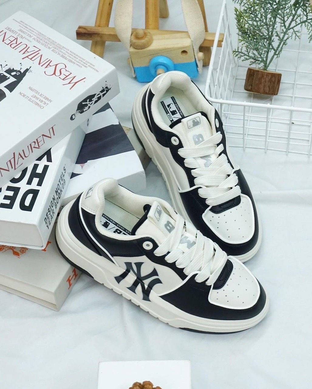  0824 - HÀNG CHÍNH HÃNG - GIÀY MLB CHUNKY LINER MÀU ĐEN VINTAGE 2023 *BLACK* - CODE: 3ASXCLB3N-50BKS 