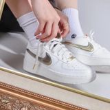  0830 - HÀNG CHÍNH HÃNG - GIÀY NIKE AIR FORCE 1 ‘SILVER & GOLD’ MÀU TRẮNG KEM - *WHITE* - CODE: DH9595-001 