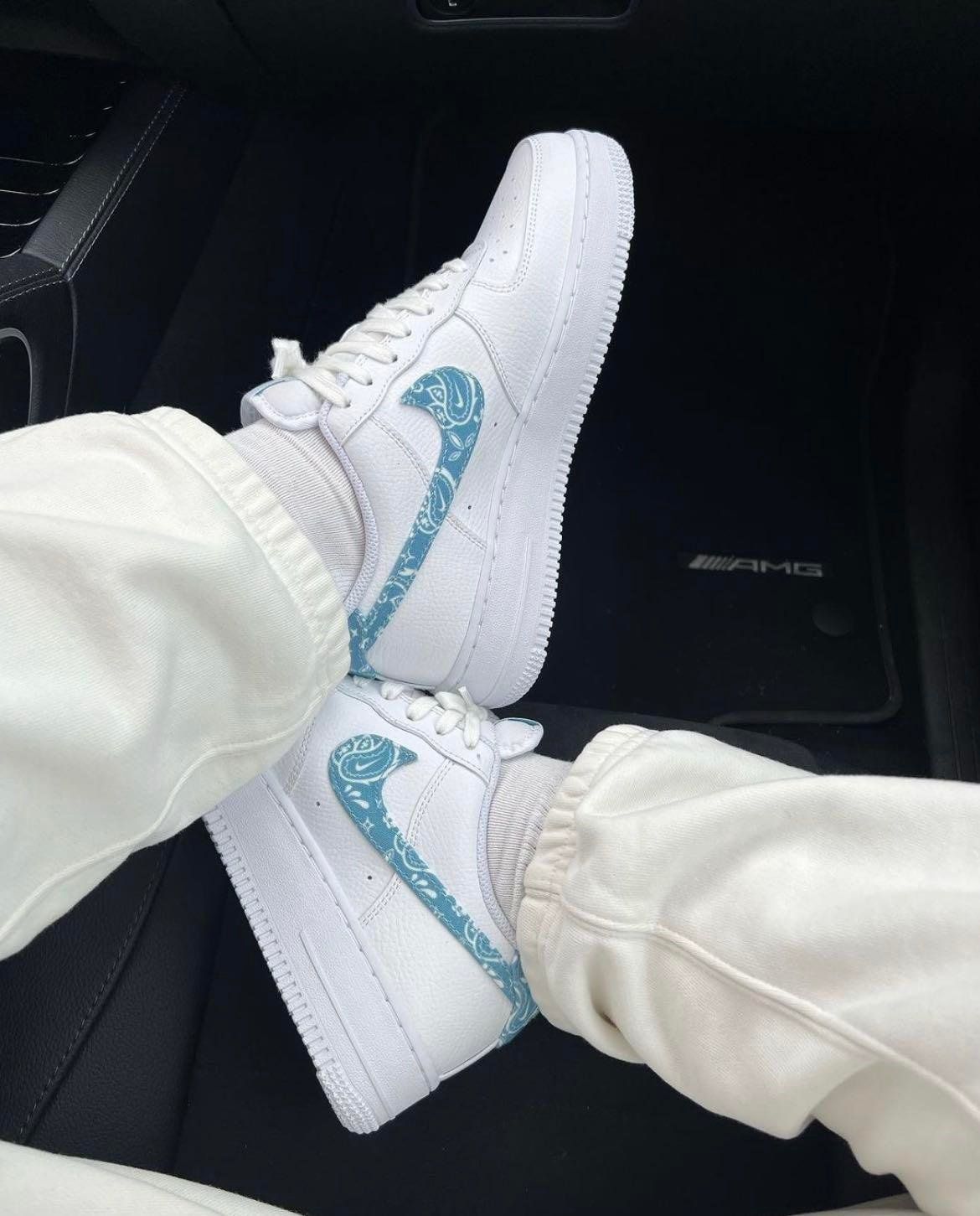  0831 - HÀNG CHÍNH HÃNG - GIÀY NIKE AIR FORCE 1 ’07 ESSENTIALS ‘BABY BLUE PAISLEY’ MÀU TRẮNG - *WHITE* - CODE: DH4406-100 