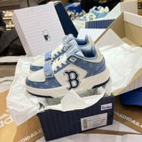  0839 - HÀNG CHÍNH HÃNG - GIÀY MLB CHUNKY LINER MID MONOGRAM BOSTON MÀU XANH BLUE - *BLUE/WHITE* - CODE: 3ASXLM13N 