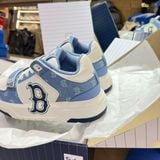  0839 - HÀNG CHÍNH HÃNG - GIÀY MLB CHUNKY LINER MID MONOGRAM BOSTON MÀU XANH BLUE - *BLUE/WHITE* - CODE: 3ASXLM13N 