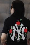  0892 - HÀNG CHÍNH HÃNG - ÁO THUN NEW ERA  - NY FLORAL GRAPHIC [HOA HỒNG] * ĐEN * CODE : 60332266 
