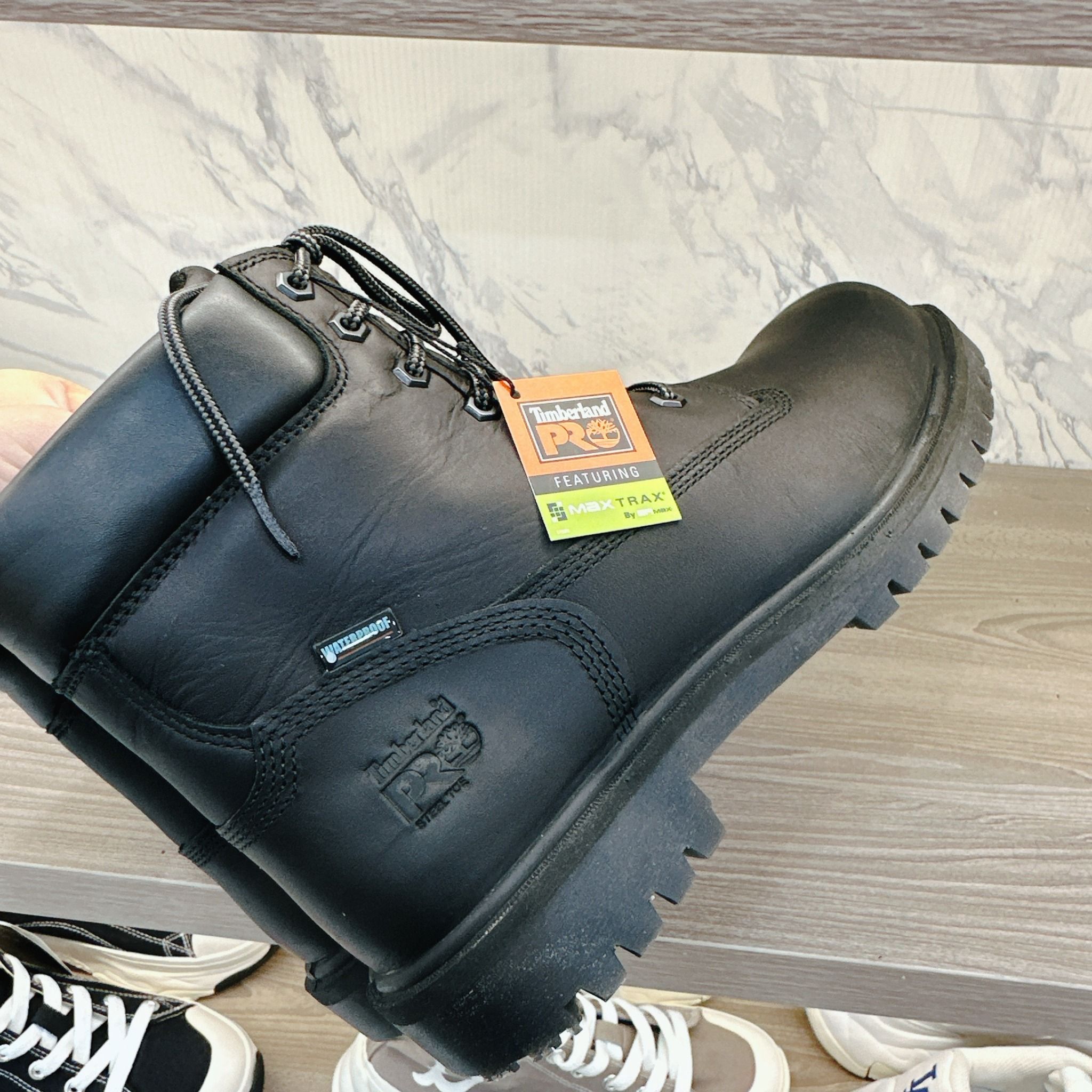  0902 - HÀNG CHÍNH HÃNG - GIÀY Boot Timberland 6 inch PRO  - CỔ CAO (6INCH) - Màu ĐEN FULL *DA THẬT* 