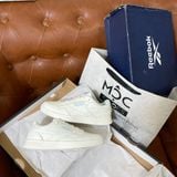  0990 - *CHÍNH HÃNG* GIÀY REEBOK - ĐẾ BẰNG - KEM (CHỮ XANH) - (5443) 