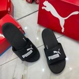  1000 - HÀNG CHÍNH HÃNG - DÉP QUAI DÁN PUMA SOFTRIDE LOGO PUMA - *BLACK/WHITE* - CODE:  382112-01 