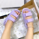  1028 - HÀNG CHÍNH HÃNG -  GIÀY SANDAL MLB - TÍM TRƠN - QUAI NHỰA 