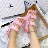  1029 - HÀNG CHÍNH HÃNG -  GIÀY SANDAL MLB - HỒNG TRƠN YANKEES - QUAI NHỰA 
