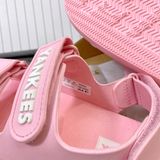  1029 - HÀNG CHÍNH HÃNG -  GIÀY SANDAL MLB - HỒNG TRƠN YANKEES - QUAI NHỰA 