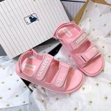  1029 - HÀNG CHÍNH HÃNG -  GIÀY SANDAL MLB - HỒNG TRƠN YANKEES - QUAI NHỰA 