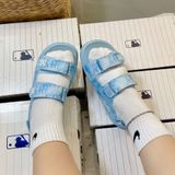  1037 - HÀNG CHÍNH HÃNG -  GIÀY SANDAL MLB - MONOGRAM XANH BIỂN - QUAI NHỰA 