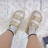  1038 - HÀNG CHÍNH HÃNG -  GIÀY SANDAL MLB - DIA B NÂU - QUAI NHỰA - CODE: 3ASDCSD33-43BGS 