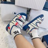  1039 - HÀNG CHÍNH HÃNG -  GIÀY SANDAL MLB - LOGO B ĐỎ ĐẾ XANH - CODE: 3ASDSD223-43NYL 