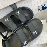  1035 - HÀNG CHÍNH HÃNG -  GIÀY SANDAL MLB -  NY ĐEN TRƠN - QUAI NHỰA - CODE : 3ASDCBS33-50BKS 