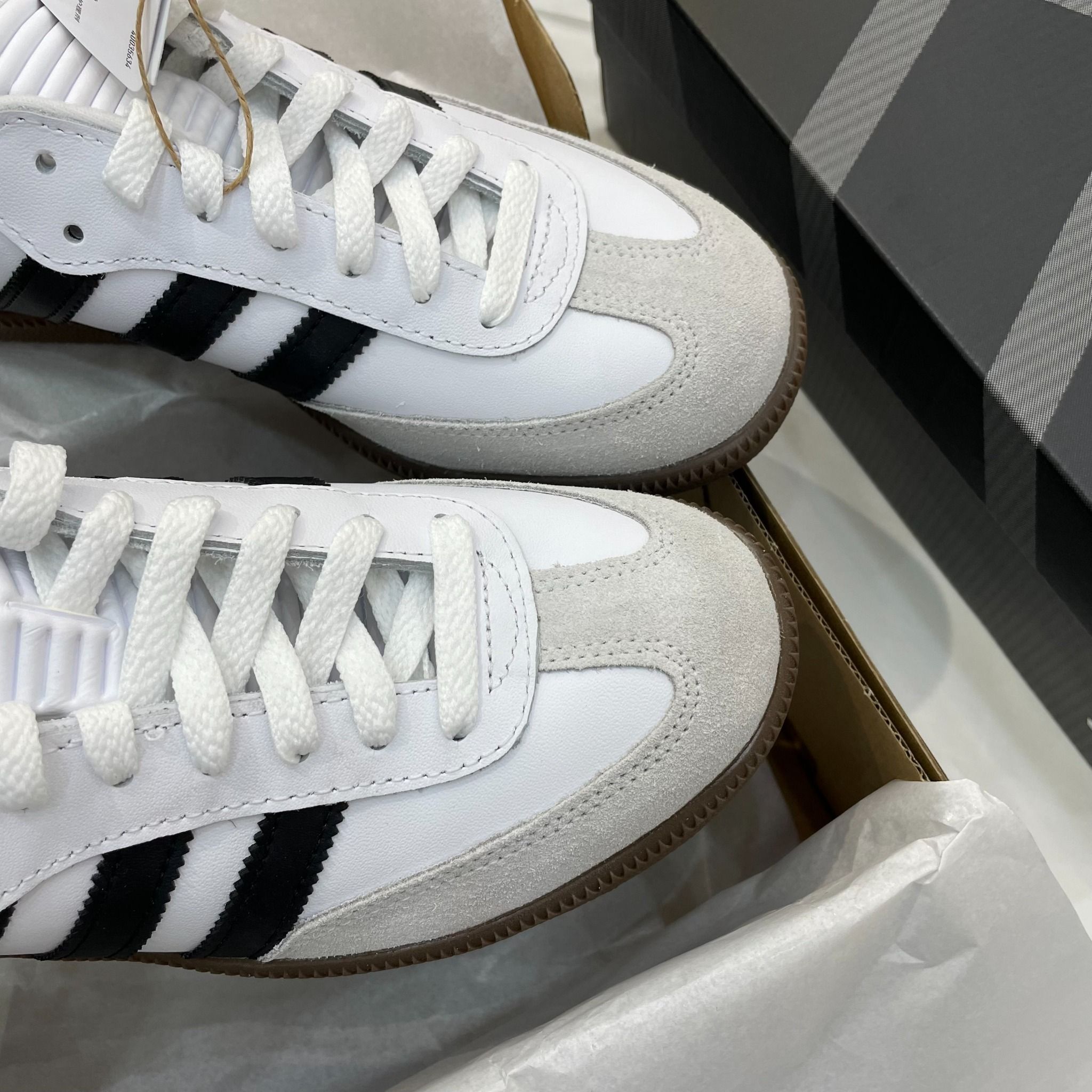  1046 - HÀNG CHÍNH HÃNG - GIÀY ADIDAS SAMBA CLASSIC - WHITE BLACK - * ĐẾ NÂU *CODE : 772109 