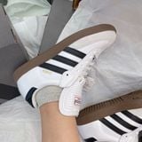  1046 - HÀNG CHÍNH HÃNG - GIÀY ADIDAS SAMBA CLASSIC - WHITE BLACK - * ĐẾ NÂU *CODE : 772109 