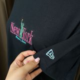  1080 - HÀNG CHÍNH HÃNG - ÁO THUN NEW ERA -  NEW YORK LOGOS BLACK SHORT SLEEVES - ĐEN - CODE: 13470979 