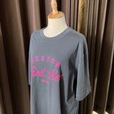  1085 - HÀNG CHÍNH HÃNG - ÁO THUN MLB MỎNG - RED SOX - XANH 