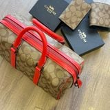  1118 - HÀNG CHÍNH HÃNG - TÚI ĐEO COACH CROSSBODY MÀU NÂU VIỀN ĐỎ - CODE: B2280 - CA014 