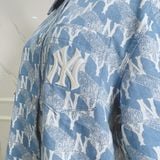  1119 - HÀNG CHÍNH HÃNG - Áo Sơ Mi MLB - Jean Denim New York Yankees - XANH - CODE: 3FDRM0633-50SBL 