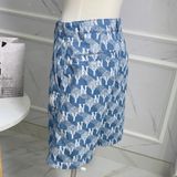  1123 - HÀNG CHÍNH HÃNG - QUẦN SHORTS JEANS MLB NEW YORK MONOGRAM - XANH NHẠT - CODE: 3LDPM0433 