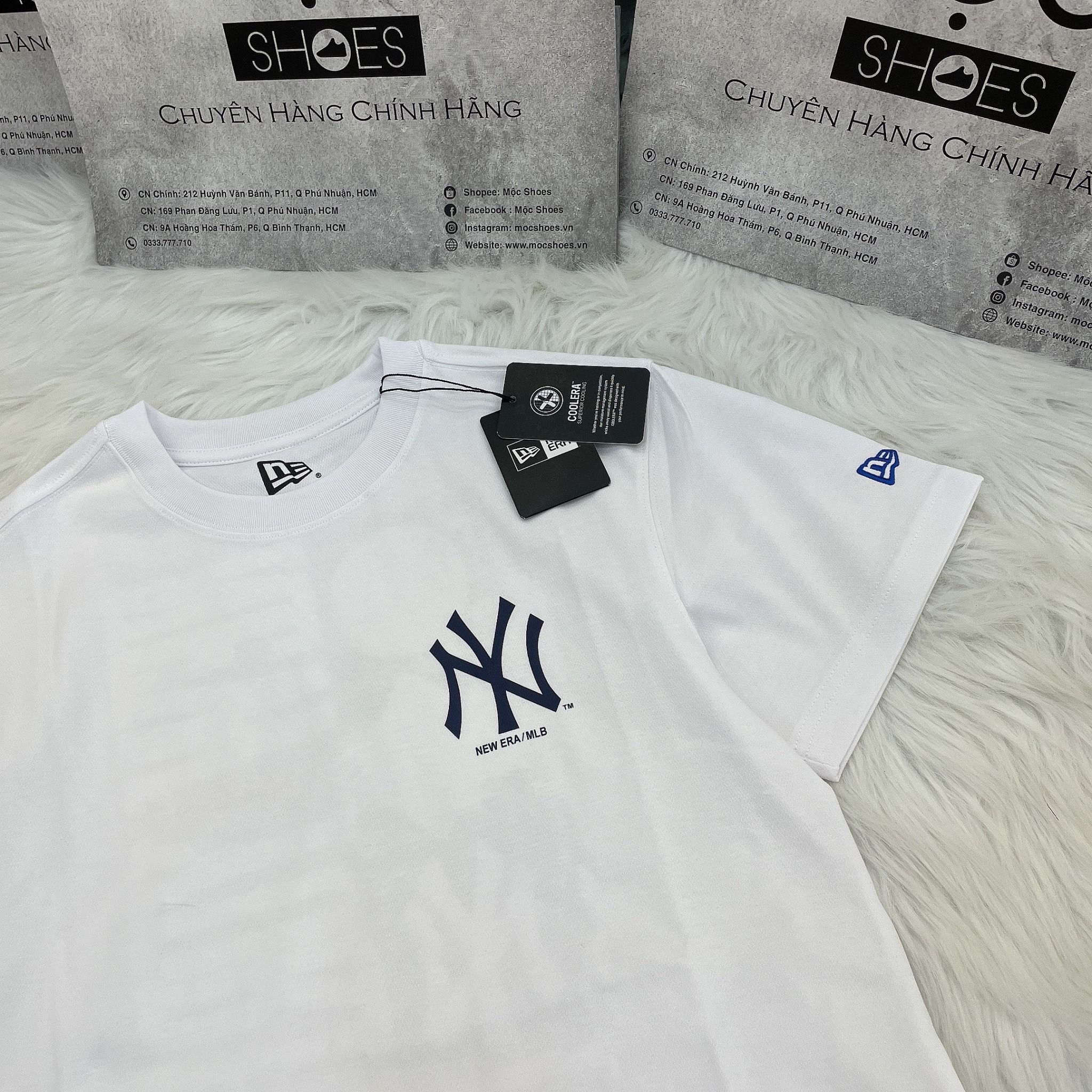  1162 - HÀNG CHÍNH HÃNG - ÁO THUN NEW ERA -  NEW YORK YANKEES ESSENTIALS - TRẮNG  - CODE: 13527258 