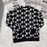  1181 - HÀNG CHÍNH HÃNG - ÁO SWEATER MLB MONOGRAM LOGO OVERFIT NEW YORK YANKEES - ĐEN - CODE: 3AMTM0231 
