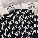  1181 - HÀNG CHÍNH HÃNG - ÁO SWEATER MLB MONOGRAM LOGO OVERFIT NEW YORK YANKEES - ĐEN - CODE: 3AMTM0231 
