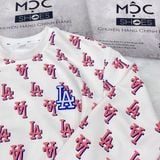 1179 - HÀNG CHÍNH HÃNG - ÁO SWEATER MLB MONOGRAM LOGO OVERFIT LA DODGERS - TRẮNG KEM - CODE: 3AMTM0231 