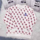  1179 - HÀNG CHÍNH HÃNG - ÁO SWEATER MLB MONOGRAM LOGO OVERFIT LA DODGERS - TRẮNG KEM - CODE: 3AMTM0231 