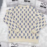  1180 - HÀNG CHÍNH HÃNG - ÁO SWEATER MLB MONOGRAM LOGO OVERFIT BOSTON RED SOX - BE - CODE: 3AMTM0231 